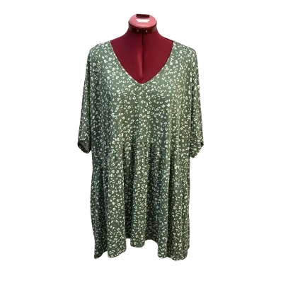 Autograph Womens  Size XXL Short Sleeve Top Green / White 