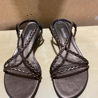 Sandler Womens  Size 9 Sandals Brown Braid Design RRP$99.95
