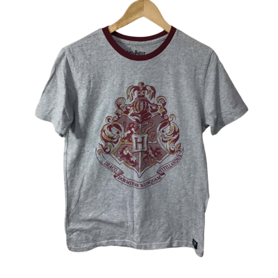 Harry Potter Mens Size S Grey / Maroon Pattern T-shirt