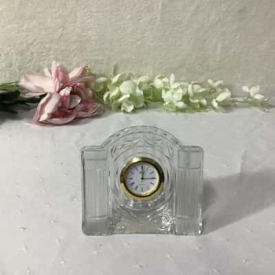 Decorative Mikasa Quartz Crystal Glass Desk Clock