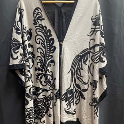 Liz Jordan Womens Size M 3/4 Sleeve 3 Way Floral Kaftan