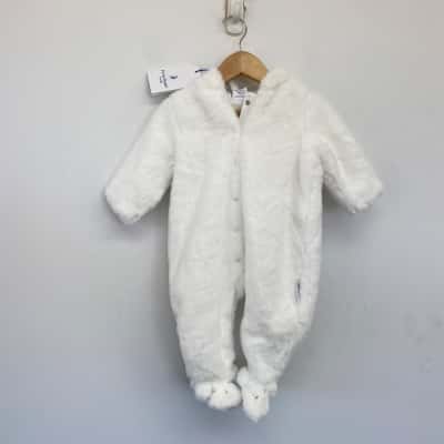 Peter Rabbit White Hoodie Rabbit Onesie Bunnysuit Size 0 / 6-12m 