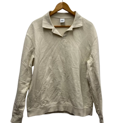 Zara Mens  Size L Sweatshirt Beige 