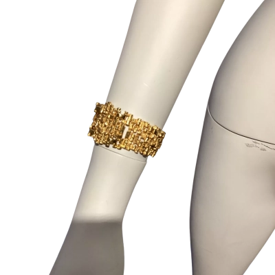 Art-deco bracelet gold tone