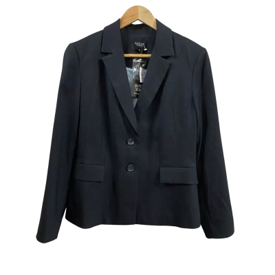 Jacqui-E Womens  Size 10 Suits You Blazer Navy 