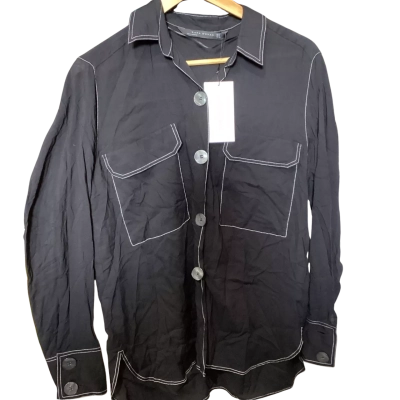 Zara Womens  Size M Long Sleeve Shirt Black  / White 