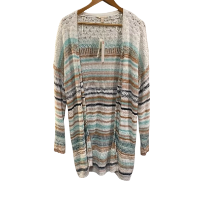 BNWT Espirit Womens  Size XL Cardigan Striped / White 