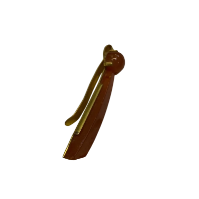 Mens Vintage Russian Amber Tie Clasp 