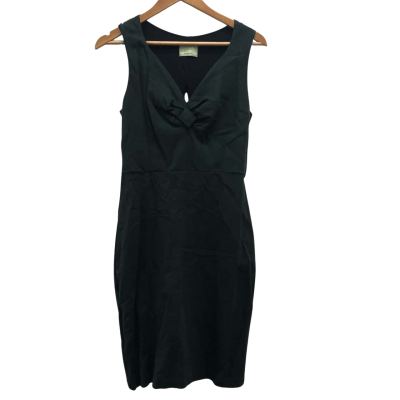 Review Womens  Size 10 Midi Dress Dark Grey 