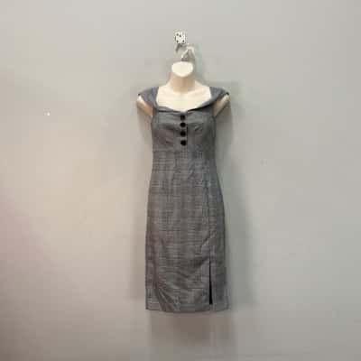 Bardot Womens  Size 8 Midi Dress Checked 