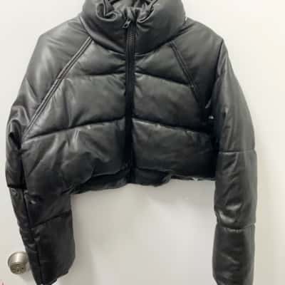 Zara Womens  Size M Cropped Jacket Black  