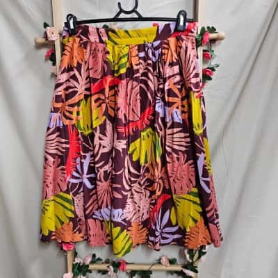 Womens Gorman Multicoloured Pattern Skirt Size 14