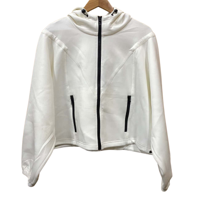 Decjuba White Cropped Hooded Sportswear Jacket Size M/L