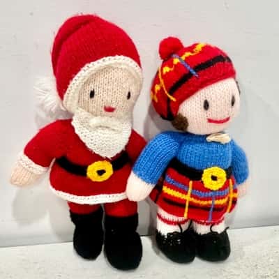 Handmade Crocheted Mrs Clause & Friend - so so cute 