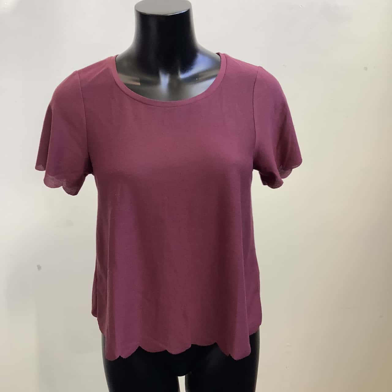 UK 8 Short Sleeve Dark Dusty Pink Shell 