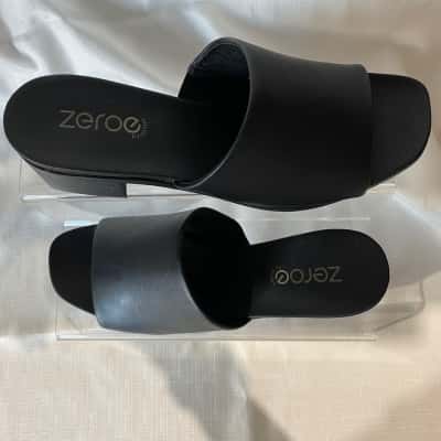 AIR FLEX ZERO E Womens Slip On Heels in Black Size 7   