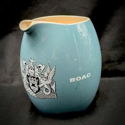 1960s Vintage Wade England Water Jug Aviation  BOAC (British Overseas Airways Corporation) Approx 1 Litre Capacity  (brica shelf)