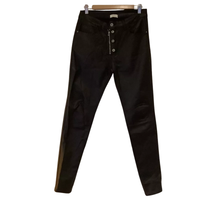 Italian Star.  Stretch Coated Black Jean.  Size XL 