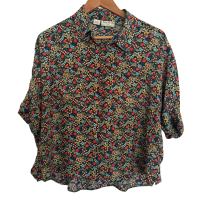 Tree of Life. Colourful Floral Shirt.  Size XL 