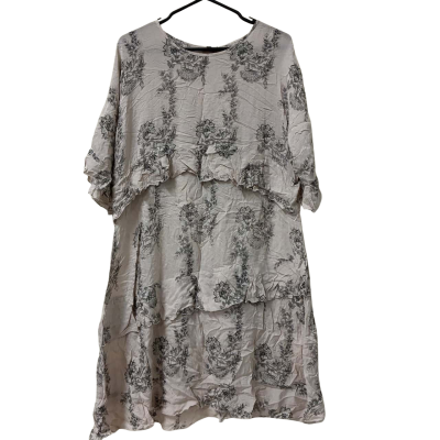 Mist Womens Size M Taupe Casual Dress / Short Sleeve Dress  Other 