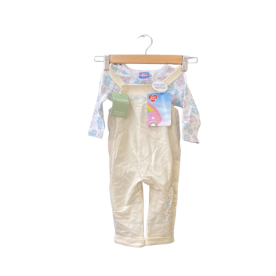 Care Bears Kids Size 0 Overall Set Beige/Multicoloured/Pattern/White BNWT