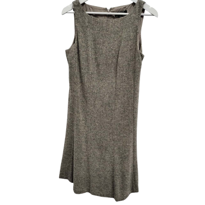 Ralph Lauren Womens  Size 8 Beige / Brown LAUREN Ralph Lauren Tweed A-line Dress - 65% Wool
