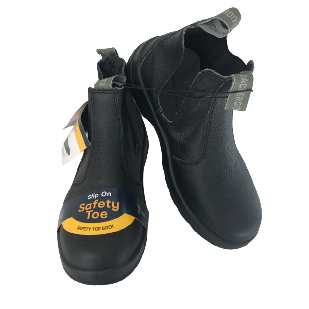 BNWT Jackeroo ,Mens Size 7 Black Safety Toe Boots RRP 39