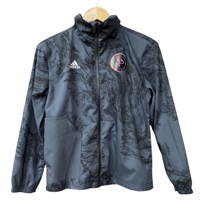 Adidas Kids Size 9-10 Yrs  Black Pattern Jacket  