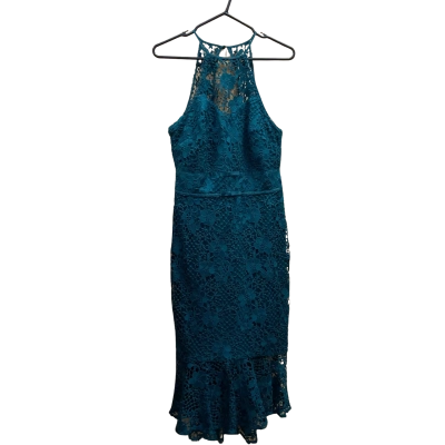 Lipsy London Womens  Size 12 Midi Dress Green 