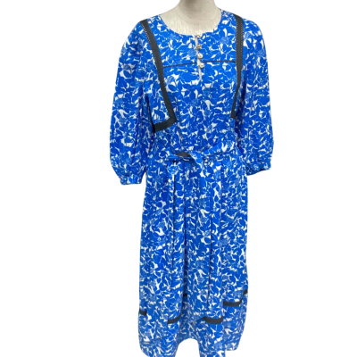 Jigsaw Womens  Size 10 Maxi Dress Blue / Pattern 