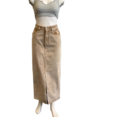 BNWT Nude Lucy Women's Size XS Kollins Denim Skirt Sepia 