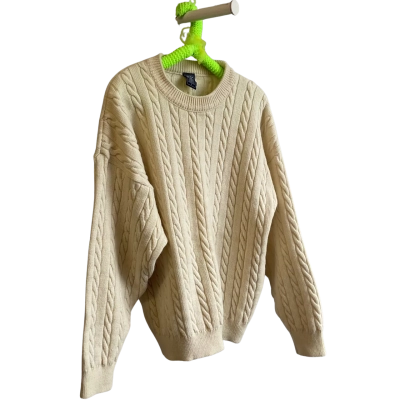 “South Cape” -Mens  -Size L - Pure wool Jumper -Cream- M.I.Australia