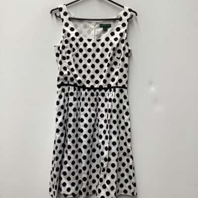 Ralph Lauren Womens Dress Black  / Pattern / White Size 6