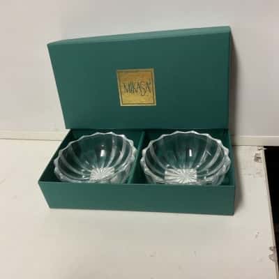 Vintage set of 2 mikasa sunbeam condiment bowls