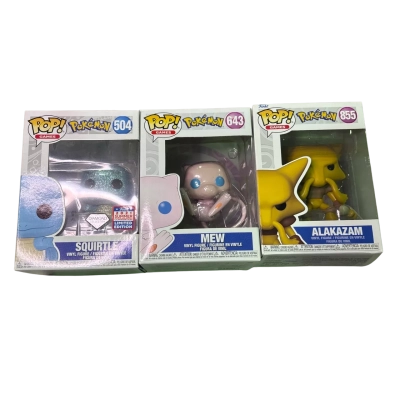 Set of 3 Pokemon Funko pop