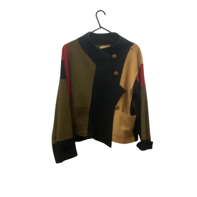  Womens Jacques Ruc Size 2 Winter Jacket Multicoloured 