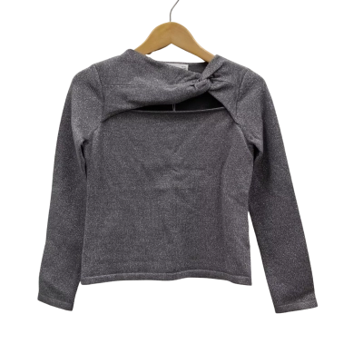 Decjuba Kids Girls Knit Top Size XS Silver BNWT