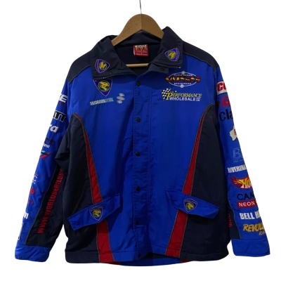  RJR Authentic Race Wear Mens  Size S Polar Fleece Blue / Multicoloured 