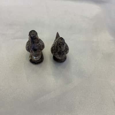 `Vintage’ Sparrow Salt & Pepper Shakers - Silver Plated