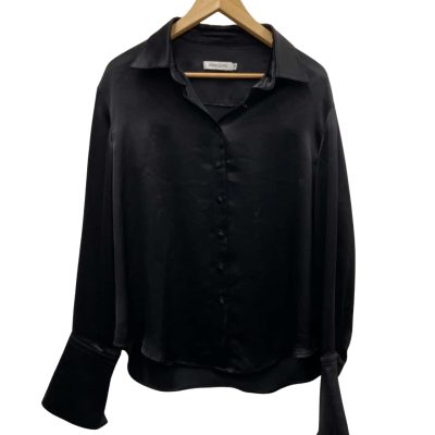 Anna Quan Womens  Size 10 Long Sleeve Shirt Black  