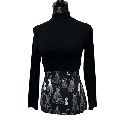 Reverse Clothing Womens  Size L Tie Up Crop Top Black  BN