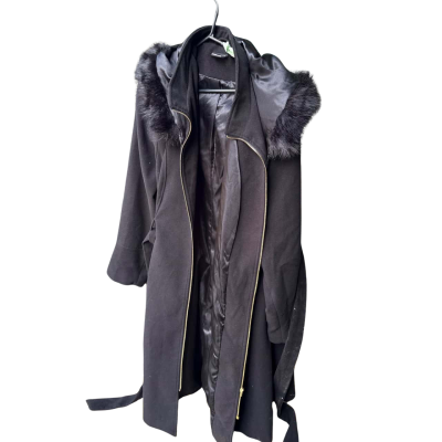 City Chic Womens  Size XL Black Coat 