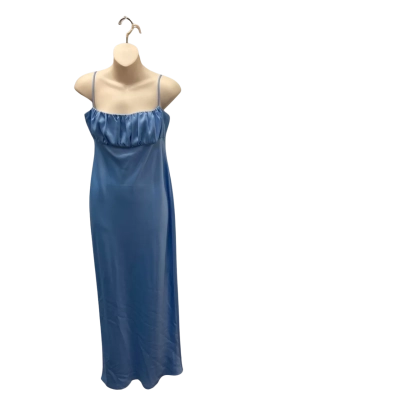  *NEW* Rumer Kimberly Ruched Maxi Dress in Blue Women's Size M/10AU (RRP $289)