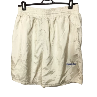 Mitchell & Ness Mens Basketball Shorts  Size L Cream 