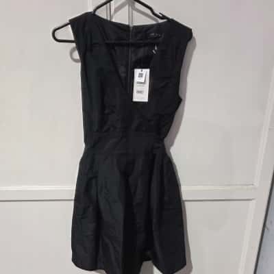 Cue Womens  Size 14 Midi Dress Black  