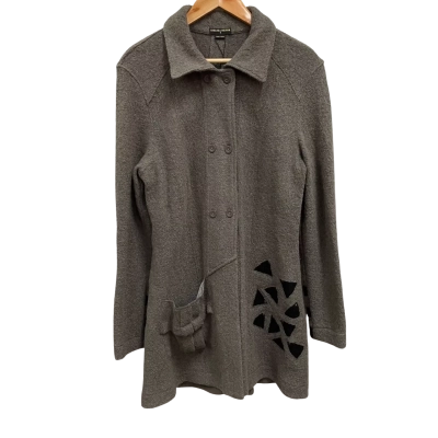 Chelsea Design Putty Grey Wool Mix Jacket Size 16