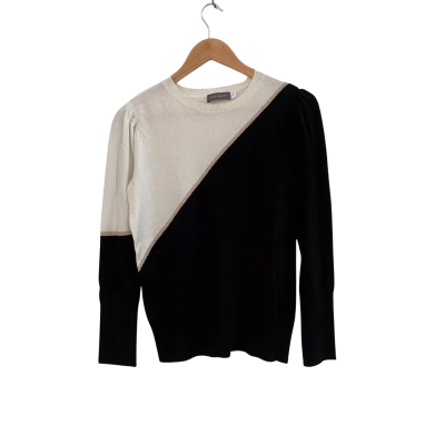 Mint Velvet Womens Black, White & Beige Jumper Sizs M