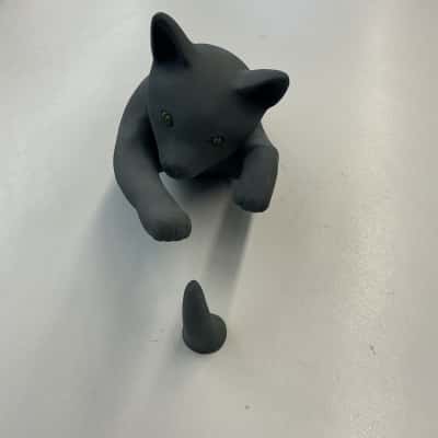 Elaine Pullum Turnpike Pottery Cat Stuck in Wall