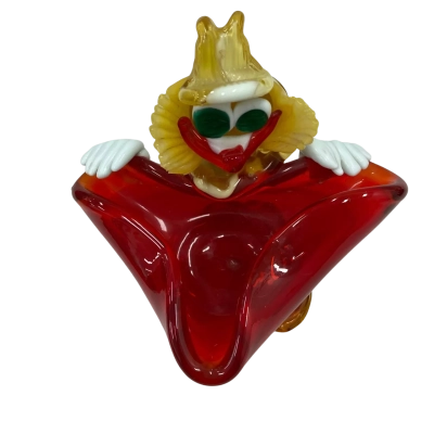 Vintage Art Glass Clown Bowl