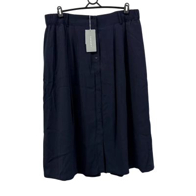 Trenery Navy Button Front Maxi Skirt Size 16